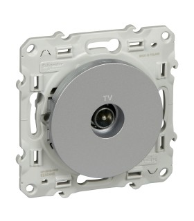 Prise TV Odace Schneider Electric Alu