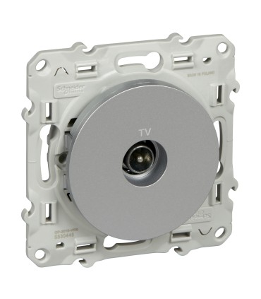 Prise TV Odace Schneider Electric Alu