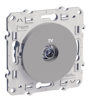 Prise TV Odace Schneider Electric Alu
