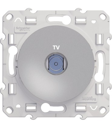 Prise TV Odace Schneider Electric Alu