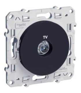 Prise TV Odace Schneider Electric  Anthracite