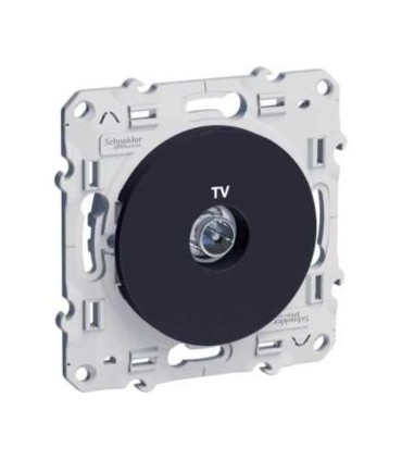 Prise TV Odace Schneider Electric  Anthracite