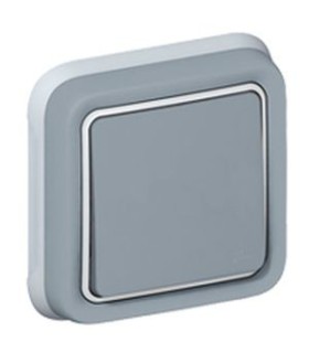 Interrupteur Va et Vient Legrand Plexo Gris Encastré IP55 10 AX - 250 V