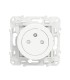 Prise de courant 2P+T affleurante Odace SCHNEIDER blanc connexion rapide