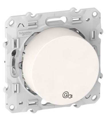 Prise RJ45 CPL Odace Schneider Electric- Blanc