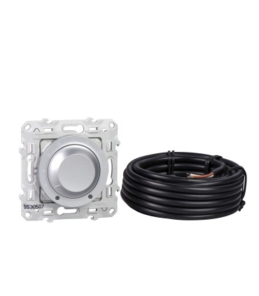 Thermostat électronique Plancher chauffant + Sonde 10A Alu Schneider Electric Odace