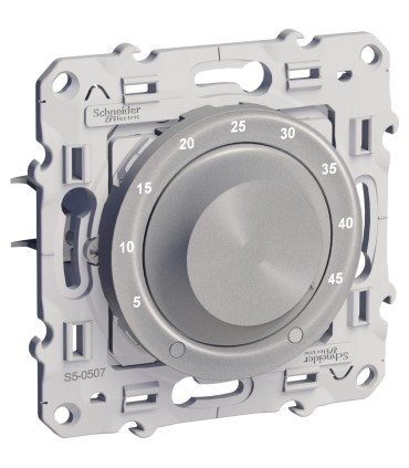 Thermostat électronique Plancher chauffant + Sonde 10A Alu Schneider Electric Odace