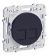 Prise double RJ45 Anthracite, grade 1 (téléphone + informatique) cat. 6 UTP Schneider Electric Odace