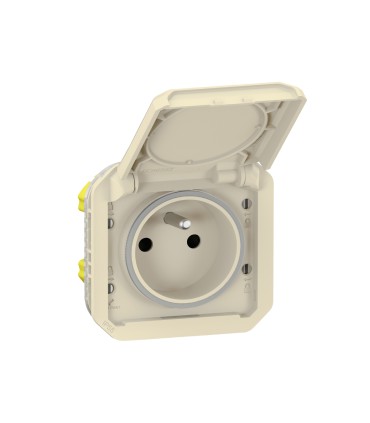 Prise de courant 2P+T Plexo composable sable / Legrand