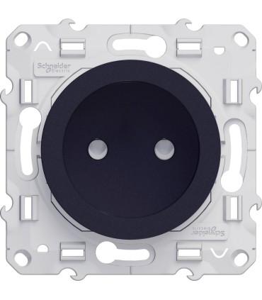 Prise de courant 2 pôles Odace Schneider Electric, connexion rapide, Anthracite