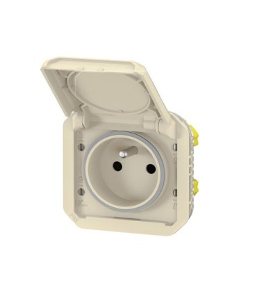 Prise de courant 2P+T Plexo composable sable / Legrand