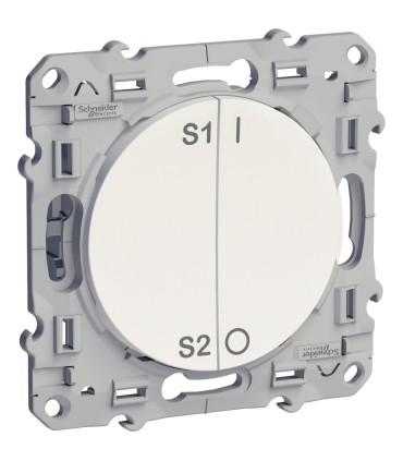 Commande de groupe pour scenarios 4 groupes 2 fils  Domotique Schneider Electric Odace PlusLink Blanc