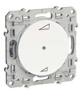 Variateur universel de lumière poussoir Odace + PlusLink  Schneider Electric Blanc