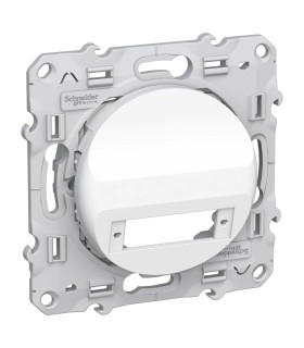 Prise OPTIQUE 2 Sorties Odace Schneider Electric blanc