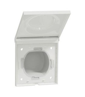 Plaque Blanc 1 Poste Cache IP44 avec membrane souple Translucide Schneider Electric Odace Styl Pratic