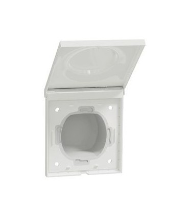 Plaque Blanc 1 Poste Cache IP44 avec membrane souple Translucide Schneider Electric Odace Styl Pratic