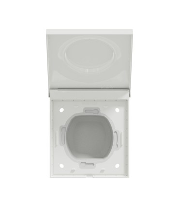 Plaque Blanc 1 Poste Cache IP44 avec membrane souple Translucide Schneider Electric Odace Styl Pratic