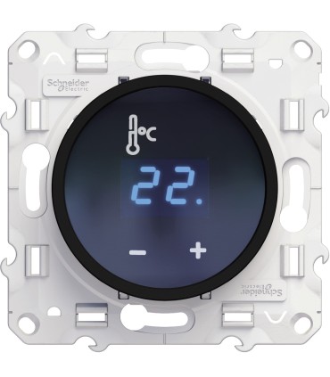 Thermostat Schneider Electric Odace fil pilote a écran Tactile Noir