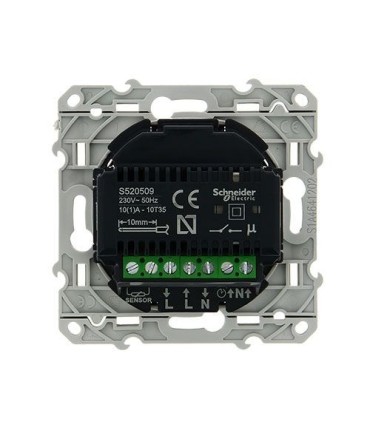 Thermostat Schneider Electric Odace fil pilote a écran Tactile Noir