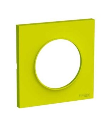 Plaque Odace Styl Vert Chartreuse 1 poste Schneider Electric