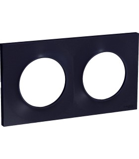 Plaque Odace Styl Anthracite 2 postes horiz./vert. entraxe 71mm Schneider Electric