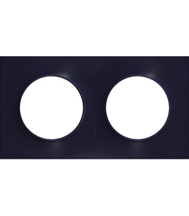 Plaque Odace Styl Anthracite 2 postes horiz./vert. entraxe 71mm Schneider Electric