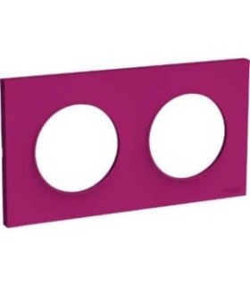 Plaque Odace Styl Violine 2 postes horizontaux ou verticaux entraxe 71mm Schneider Electric