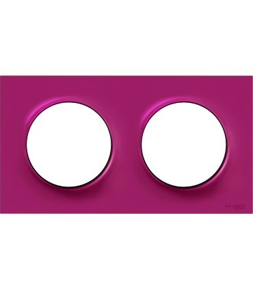 Plaque Odace Styl Violine 2 postes horizontaux ou verticaux entraxe 71mm Schneider Electric