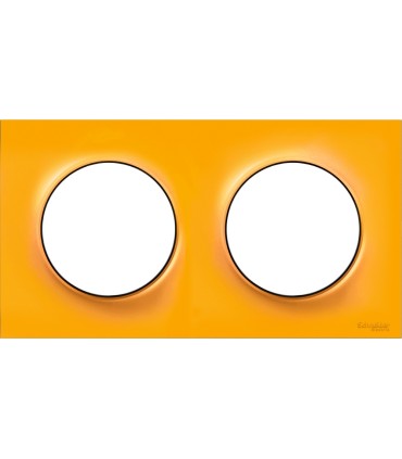 Plaque Odace Styl Ambre 2 postes horizontaux ou verticaux entraxe 71mm Schneider Electric