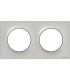 Plaque Odace Styl Sable 2 postes horizontaux ou verticaux entraxe 71mm Schneider Electric
