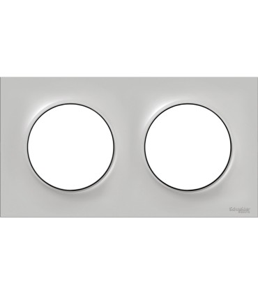 Plaque Odace Styl Sable 2 postes horizontaux ou verticaux entraxe 71mm Schneider Electric