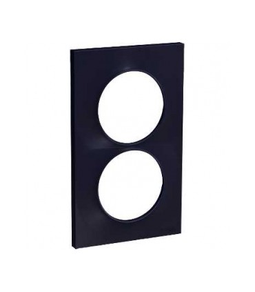 Plaque Odace Styl Anthracite 2 postes verticaux entraxe 57mm Schneider Electric