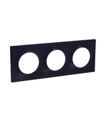 Plaque Odace Styl Anthracite 3 postes horiz./vert. entraxe 71mm Schneider Electric