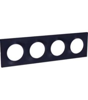 Plaque Odace Styl Anthracite 4 postes horiz./vert. entraxe 71mm Schneider Electric