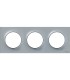 Plaque Odace Styl Gris 3 postes horizontaux ou verticaux entraxe 71mm Schneider Electric