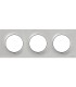 Plaque Odace Styl Sable 3 postes horizontaux ou verticaux entraxe 71mm Schneider Electric