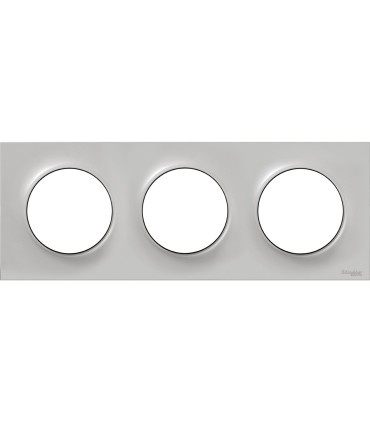 Plaque Odace Styl Sable 3 postes horizontaux ou verticaux entraxe 71mm Schneider Electric