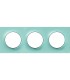 Plaque Odace Styl Bleu Cian 3 postes horizontaux ou verticaux entraxe 71mm Schneider Electric