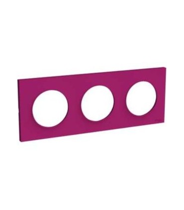 Plaque Odace Styl Violine 3 postes horizontaux ou verticaux entraxe 71mm Schneider Electric