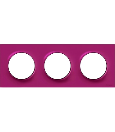 Plaque Odace Styl Violine 3 postes horizontaux ou verticaux entraxe 71mm Schneider Electric