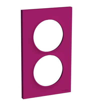 Plaque Odace Styl Violine 2 postes verticaux entraxe 57mm Schneider Electric