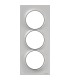 Plaque Odace Styl Sable 3 postes verticaux entraxe 57mm Schneider Electric