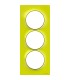 Plaque Odace Styl Vert Chartreuse 3 postes verticaux entraxe 57mm Schneider Electric