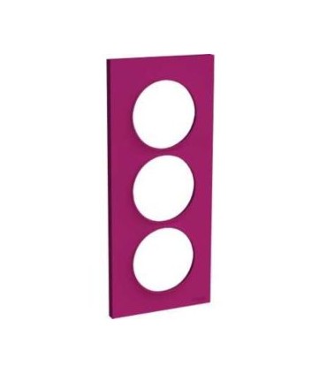 Plaque Odace Styl Violine 3 postes verticaux entraxe 57mm Schneider Electric