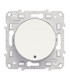 Poussoir lumineux Odace Schneider, Blanc,10 A, à griffes, LED bleu 0,15 mA