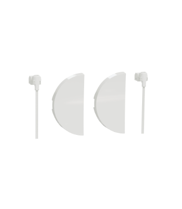 2 demi enjoliveurs Blanc + 2 LED Bleu Schneider Electric Odace