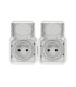 Prise de courant 2x2P+T horizontale Plexo composable blanc / Legrand