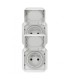 Prise de courant 2x2P+T verticale Plexo composable blanc / Legrand