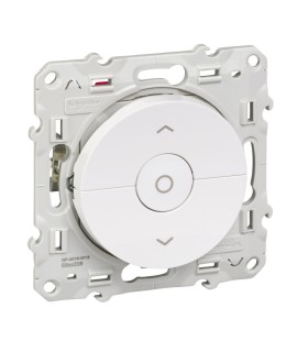 Interrupteur volet-roulant Odace Schneider, Blanc 3 boutons montée/descente/stop à griffes