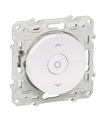 Interrupteur volet-roulant Odace Schneider, Blanc 3 boutons montée/descente/stop à griffes